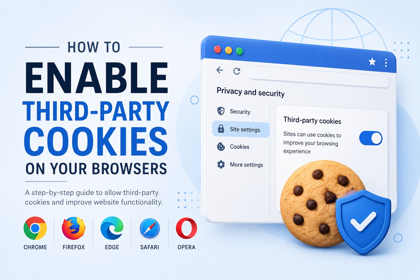 How to enable Third-Party Cookies on your browsers?